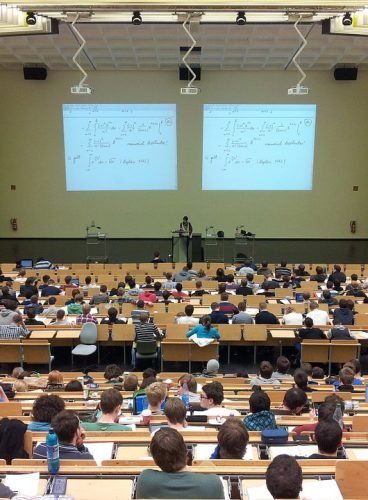 Students in a lecture hall